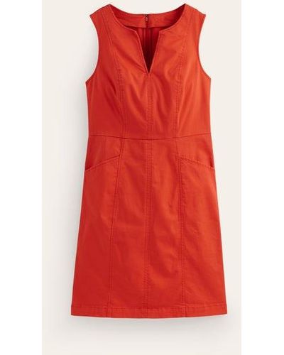 Boden Helena Chino Short Dress - Red