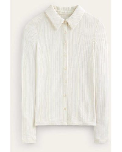 Boden Charlotte Jersey Shirt - White