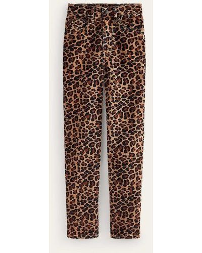 Boden Mid Rise Printed Slim Jeans Camel, Cheetah Pop - Multicolor