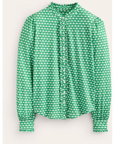 Boden Caroline Jersey Shirt - Green