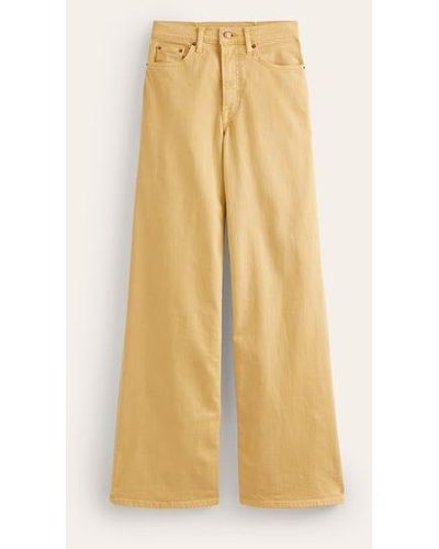 Boden High Rise Wide Leg Jeans - Yellow