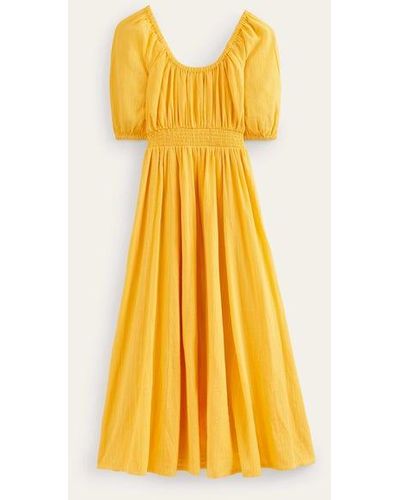 Boden Scoop Neck Maxi Dress - Yellow