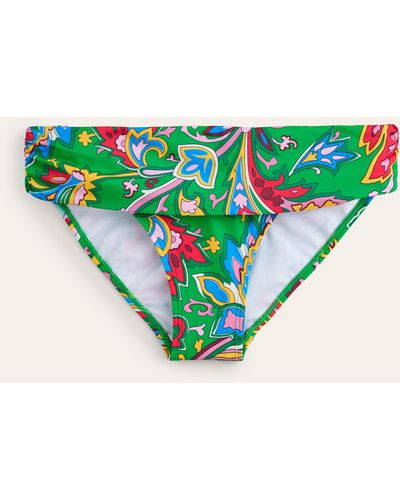 Boden Levanzo Fold Bikini Bottoms - Green