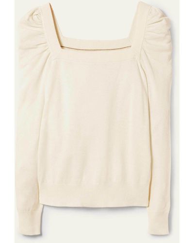 Boden Square Neck Sweater - Natural