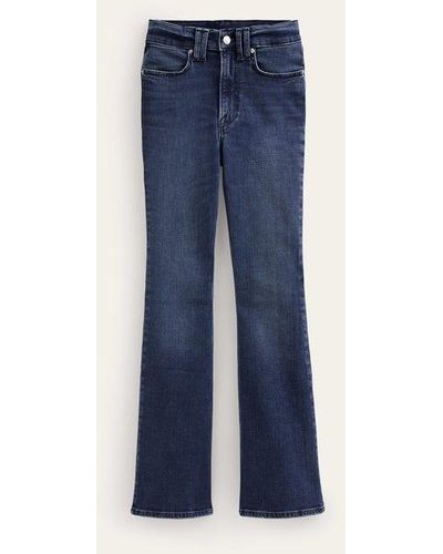 Boden Mid Rise Slim Flare Jeans - Blue