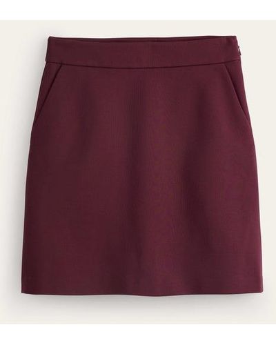 Boden Jersey A-line Mini Skirt - Purple