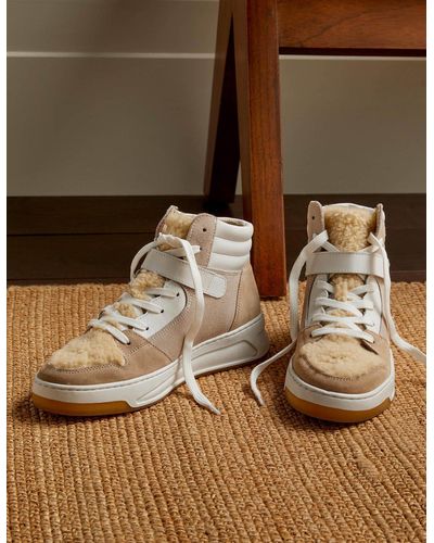 Boden Heather High Top Sneakers Borg - Brown