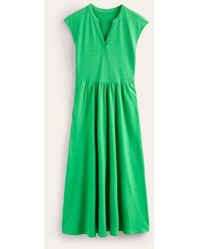 Boden Chloe Notch Jersey Midi Dress - Green