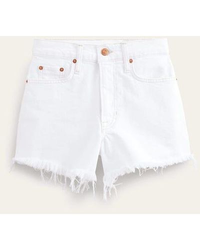 Boden Rigid Denim Shorts - White