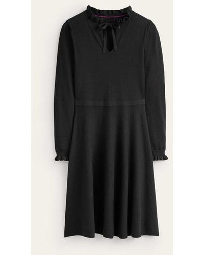 Boden Ruffle-detail Dress - Black