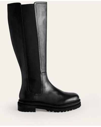 Boden Knee-high Chelsea Boots - Black