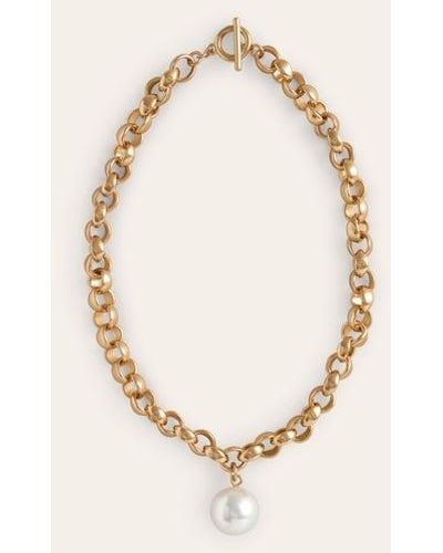 Boden Chunky Faux Pearl Necklace - Natural