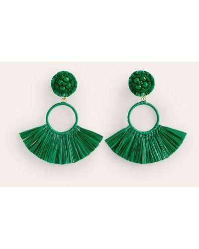 Boden Tassel Ring Earrings - Green