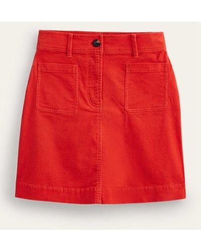 Boden Estella Cord Skirt - Red