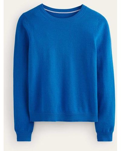 Boden Eva Cashmere Crew Neck Sweater - Blue