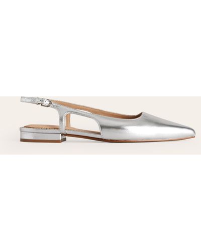 Boden Cut Out Slingback Flats - Natural