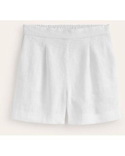 Boden Hampstead Linen Shorts - White