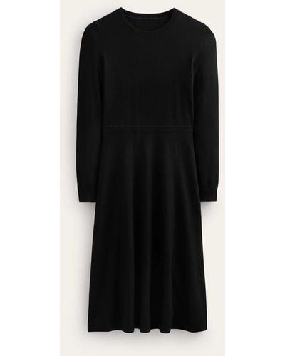 Boden Maria Knitted Midi Dress - Black