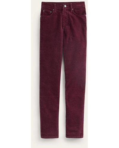 Boden Corduroy Slim Straight Jeans - Purple