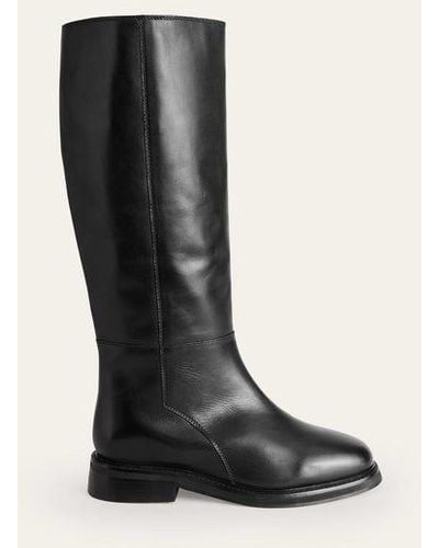 Boden Lottie Leather Riding Boots - Black