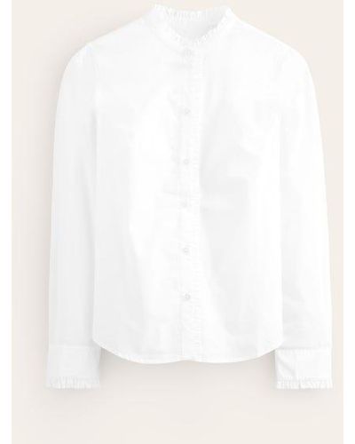 Boden Phoebe Cotton Shirt - White