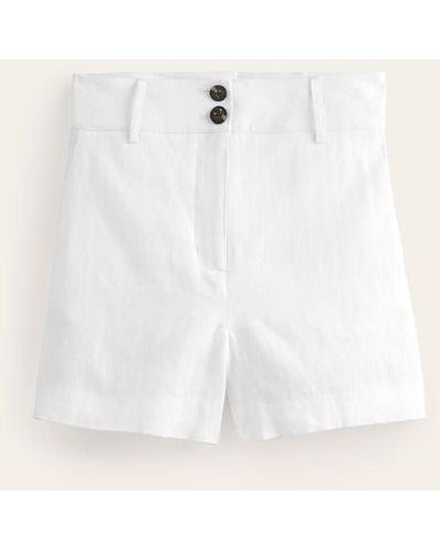 Boden Westbourne Linen Shorts - White