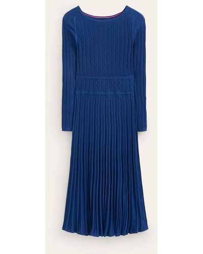 Boden Imogen Cable Knit Dress - Blue