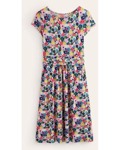Boden Amelie Jersey Dress Multi, Paintbox Ditsy - Multicolor