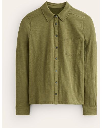 Boden Amelia Jersey Shirt - Green