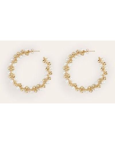 Boden Beaded Hoops - Natural