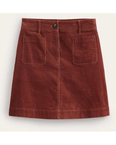 Boden Estella Cord Mini Skirt - Red