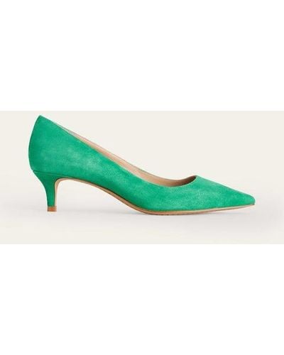 Boden Lara Low-heeled Court Shoes - Green