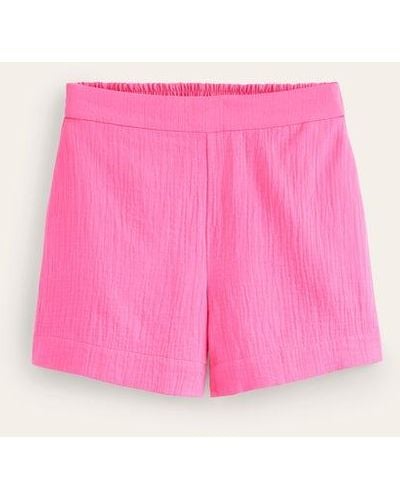Boden Double Cloth Shorts - Pink