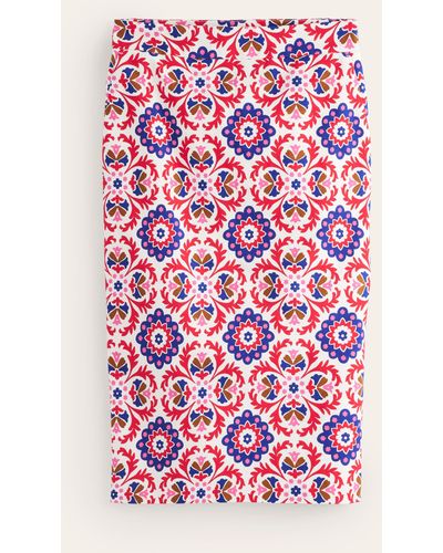 Boden Printed Pencil Skirt - Pink