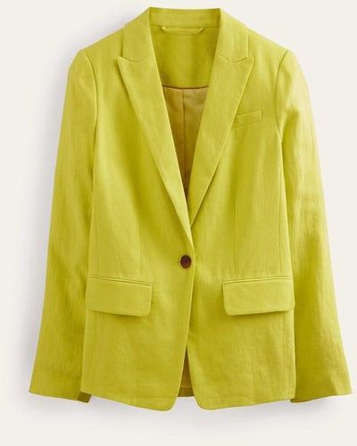 Boden The Cambridge Linen Blazer - Yellow