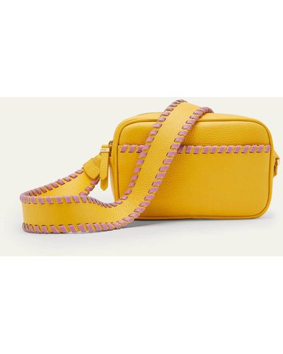 Boden Stitch Detail Crossbody Bag Daffodil/posy Pink - Yellow