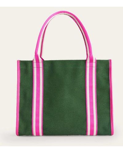 Boden Tilda Canvas Tote Bag Pink, Navy, Green Colourblock - Multicolor