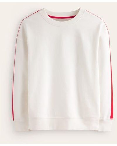 Boden Drop Shoulder Sweatshirt - White