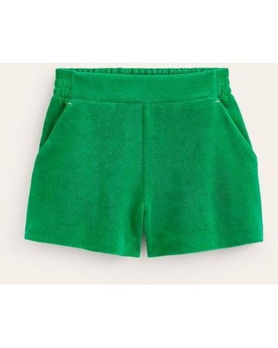 Boden Towelling Shorts - Green