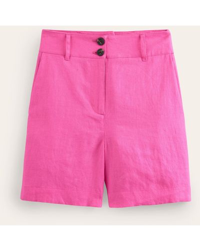 Boden Westbourne Linen Shorts - Pink