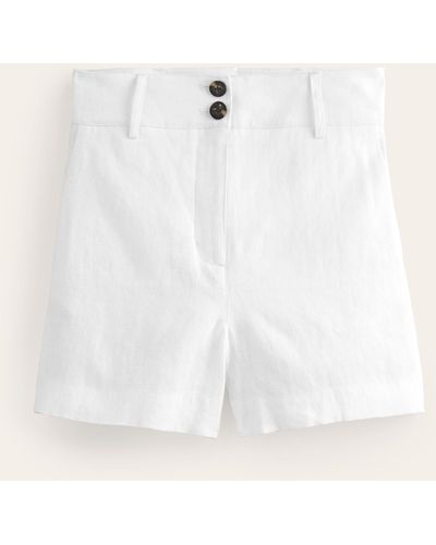 Boden Westbourne Linen Shorts - White
