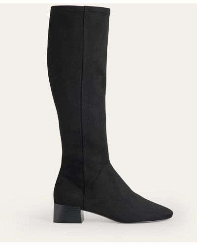 Boden Flat Stretch Knee High Boots - Black