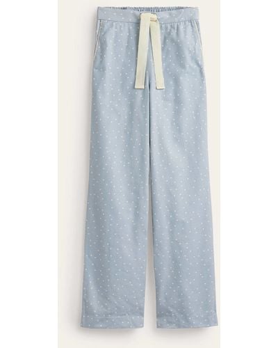 Boden Pyjamahose aus gebürsteter baumwolle - Blau