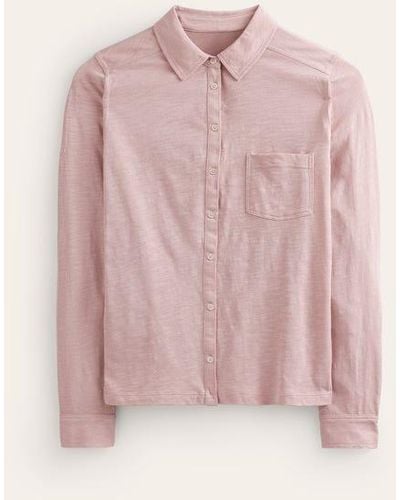 Boden Amelia Jersey Shirt - Pink