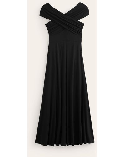 Boden Bardot Jersey Maxi Dress - Black