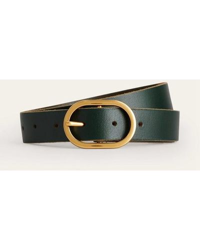 Boden Classic Leather Belt - Green