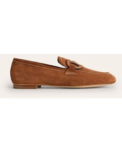 Boden Stitched Snaffle Loafer - Brown