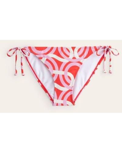 Boden Symi String Bikini Bottoms Fiesta, Geo Whirl - Pink