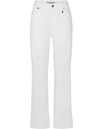 Bogner Julie 7/8 Flared Fit Jeans - White