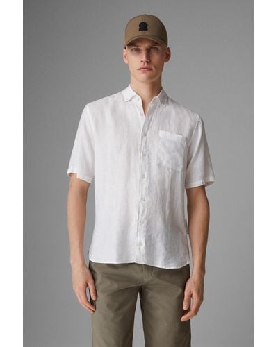 Bogner Lykos Short-sleeved Linen Shirt - White